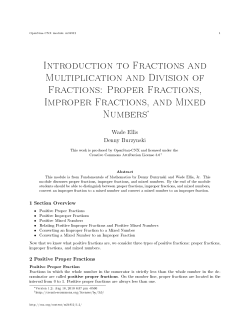 Proper Fractions, Improper Fractions, and Mixed