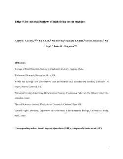 Title: Mass seasonal bioflows of high