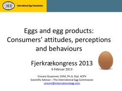 Eggs and egg products: Consumers` attitudes, perceptions and