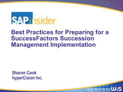 Best Practices for Preparing for a SuccessFactors Succession