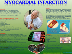 Definition A heart attack is the death of heart muscle from the