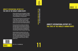 AmNesTy INTerNATIoNAl reporT 2011 THe sTATe oF THe world`s