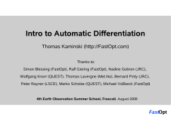 Intro to Automatic Differentiation