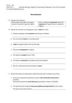 Nominalization