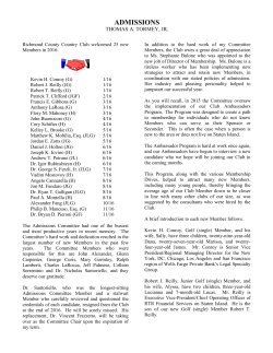 admissionscommitteereport2016 - Richmond County Country Club