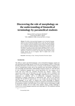 Discovering the role of morphology on the