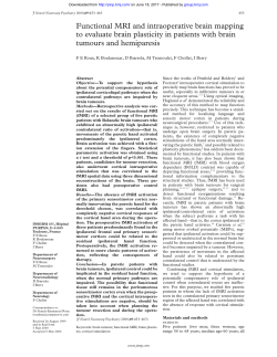 Functional MRI and intraoperative brain mapping to evaluate