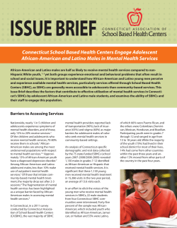 Issue Brief - Connecticut School Based Health Centers