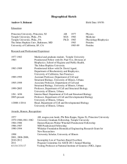 Biographical Sketch
