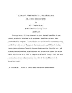 ELEMENTOS POSMODERNOS EN LA PIEL DEL TAMBOR, DE