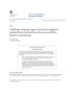 Antibiotic resistance genes located in integrons