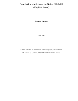 Document - Centre National de Recherches M&eacute;t&eacute;orologiques