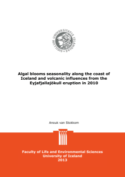 Algal blooms seasonality along the coast of Iceland and