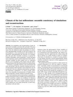Climate of the last millennium: ensemble consistency of simulations