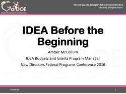 IDEA Before the Beginning