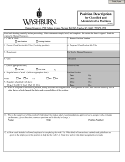 Position Description Form