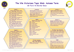 The Vile Victorians Topic Web: Autumn Term