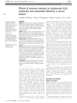 Effects of exercise intensity on lymphocyte H2O2