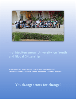 3rd Mediterranean University on Youth and