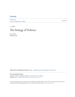 The Strategy of Violence - Pepperdine Digital Commons