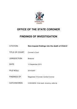 Coronial findings - Child Z