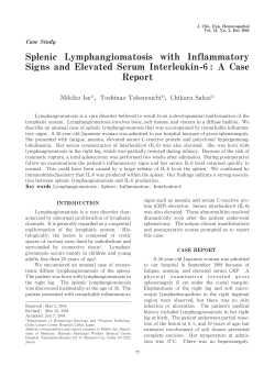 Splenic Lymphangiomatosis with Inflammatory Signs and Elevated
