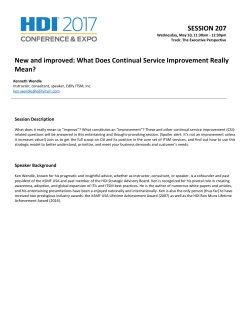 SESSION 207 New and improved: What Does Continual