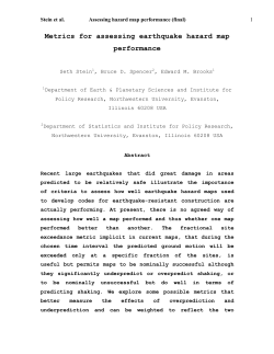 Metrics for assessing earthquake hazard map performance
