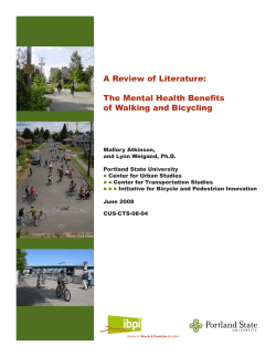 The Mental Health Benefits of Walking and Bicycling