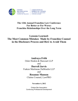 Lessons Learned: The Most Common Mistakes Made by Franchise