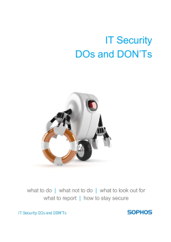 Sophos Do`s and Don`ts Handbook