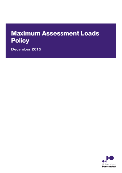 Maximum Assessment Loads Policy