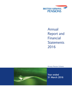 2016 Annual Report and Financial Statements