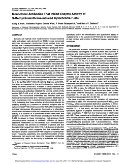 Monoclonal Antibodies That Inhibit Enzyme