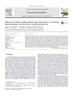Influence of relative trophic position and carbon source on selenium