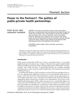 Power to the Partners?: The politics of public