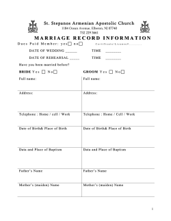 Marriage record st stepanos - St. Stepanos Armenian Church