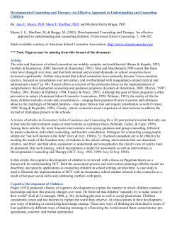 Developmental Counseling and Therapy
