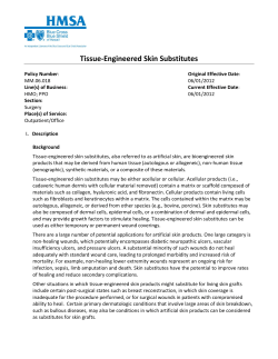 Tissue-Engineered Skin Substitutes - 06/12