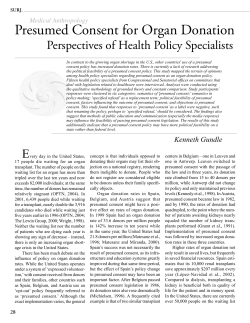 Presumed Consent for Organ Donation