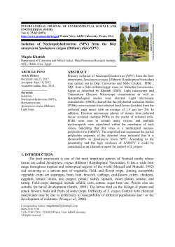 (NPV) from the Beet armyworm Spodoptera exigua (H&uuml;bner)