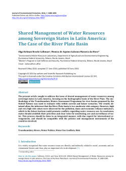 Shared Management of Water Resources among Sovereign States