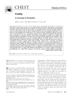 Futility - Tulane University