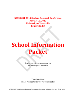 NCSSSMST 2014 Student Research