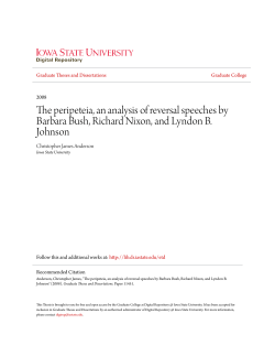 The peripeteia, an analysis of reversal speeches by Barbara Bush