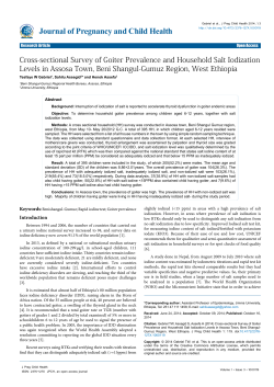 Cross-sectional Survey of Goiter Prevalence and Household Salt