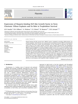 Expression of Heparin-binding EGF