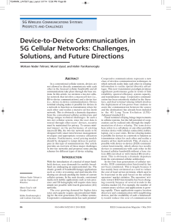 Device-to-Device Communication in 5G Cellular Networks