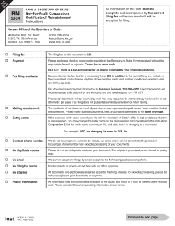 Not-For-Profit Corporation Certificate of Reinstatement