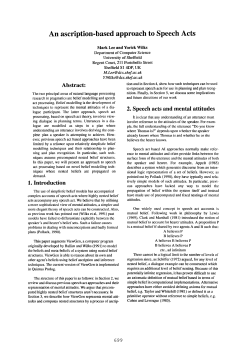 An ascription-based approach to Speech Acts